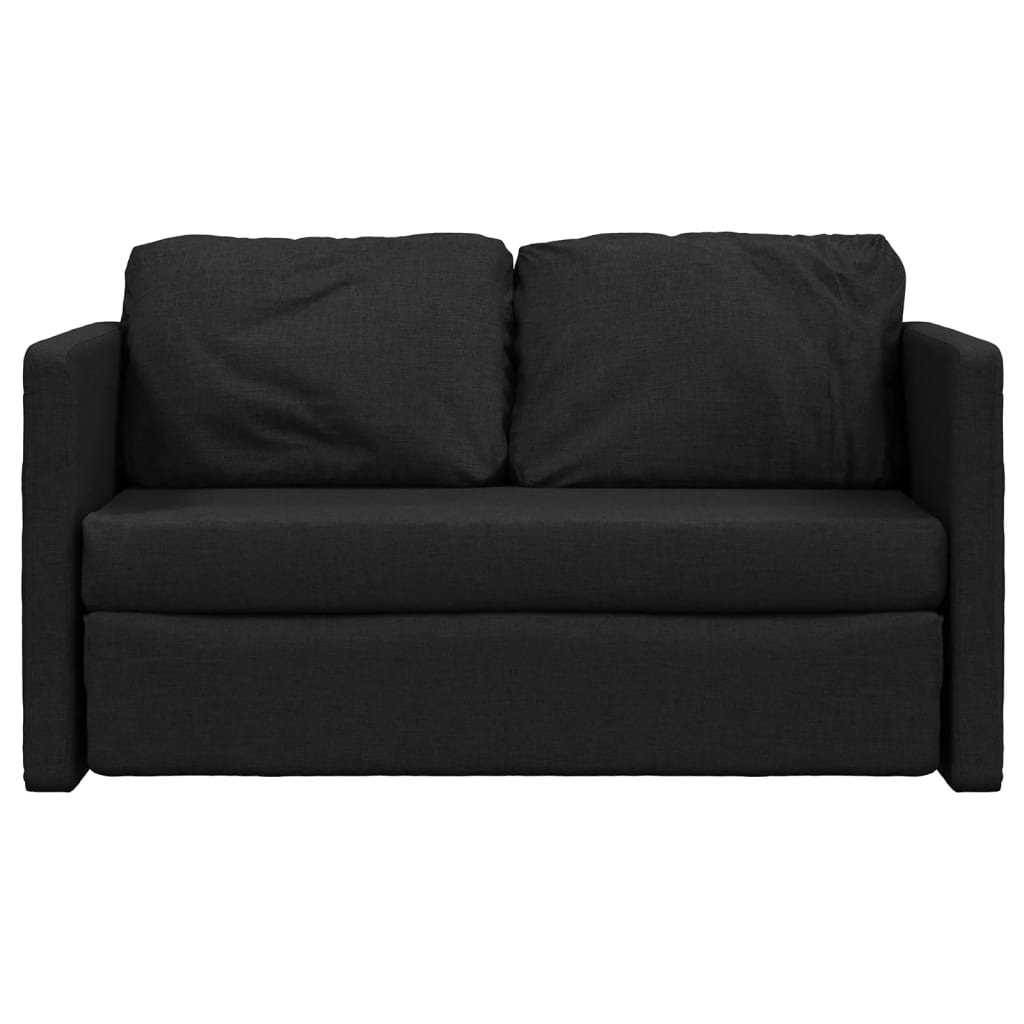 vidaXL Bodensofa mit Schlaffunktion Schwarz 112x174x55 cm Stoff