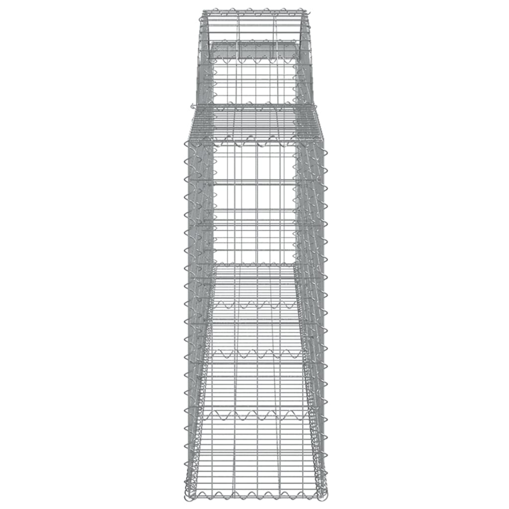 vidaXL Gabionen mit Hochbogen 9 Stk. 300x30x80/100 cm Verzinktes Eisen