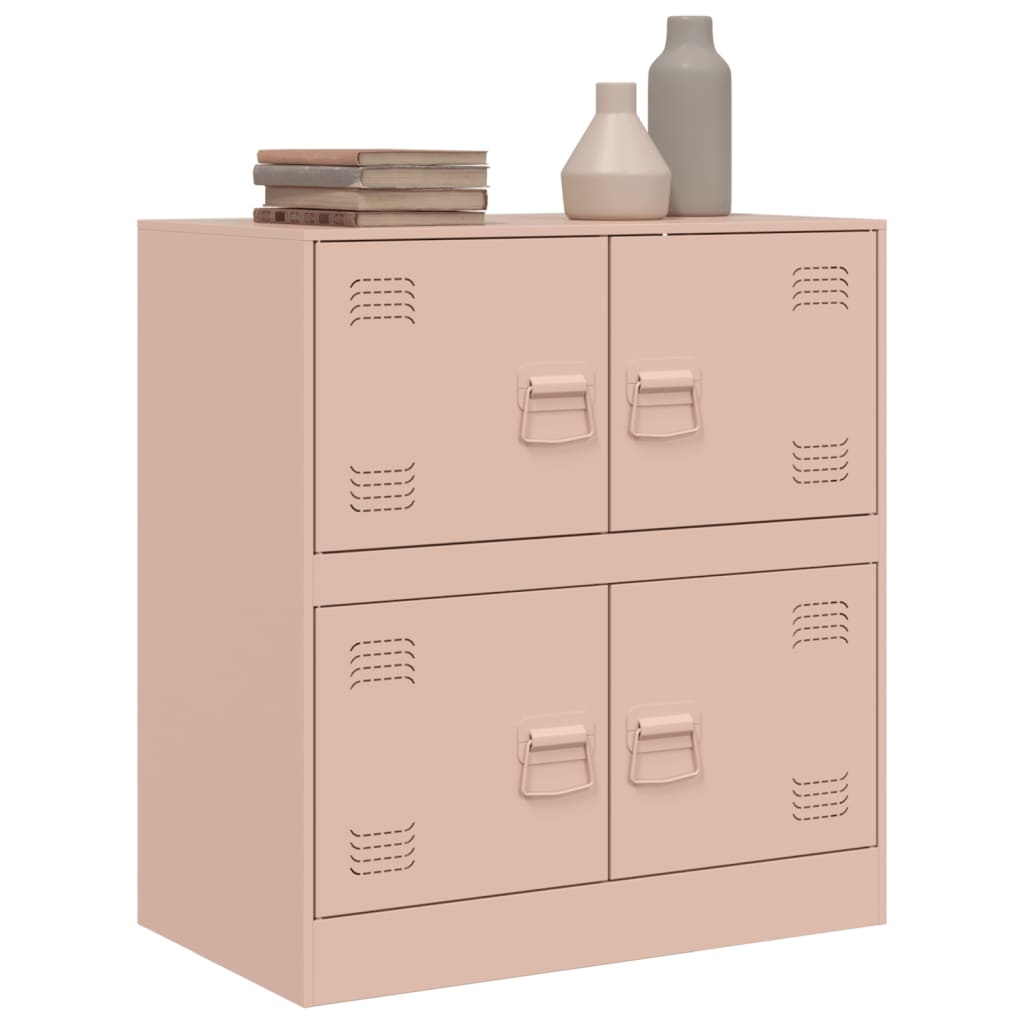 vidaXL Sideboard Rosa 67x39x73 cm Stahl