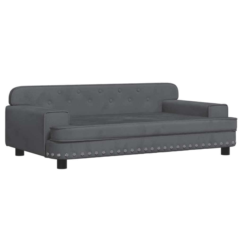 vidaXL Kindersofa Dunkelgrau 90x53x30 cm Samt