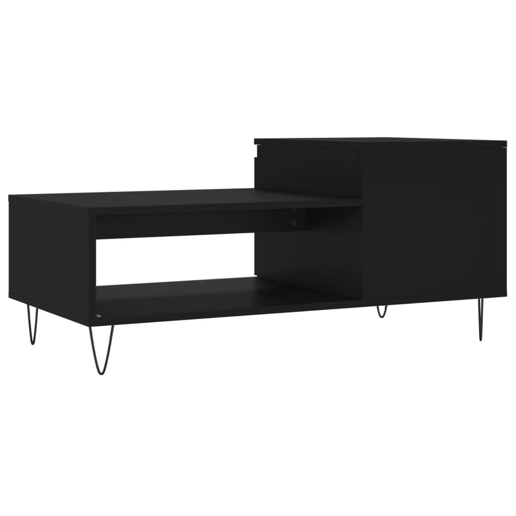 vidaXL Couchtisch Schwarz 100x50x45 cm Holzwerkstoff