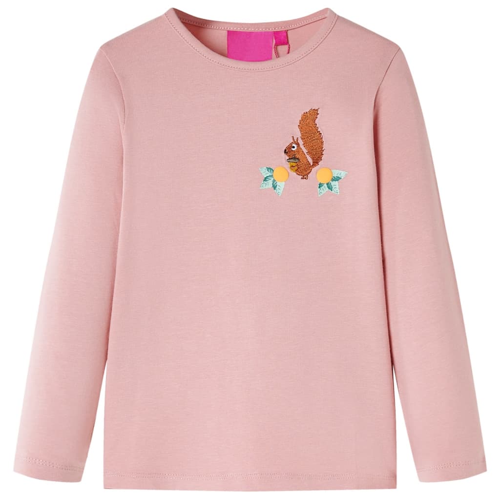 Kinder-Langarmshirt Hellrosa 128