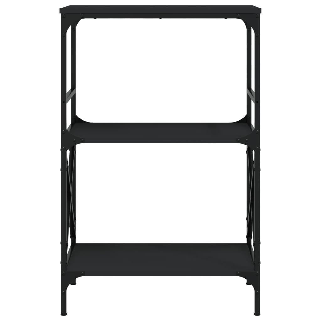 vidaXL Bücherregal 3 Böden Schwarz 59x35x90,5 cm Holzwerkstoff