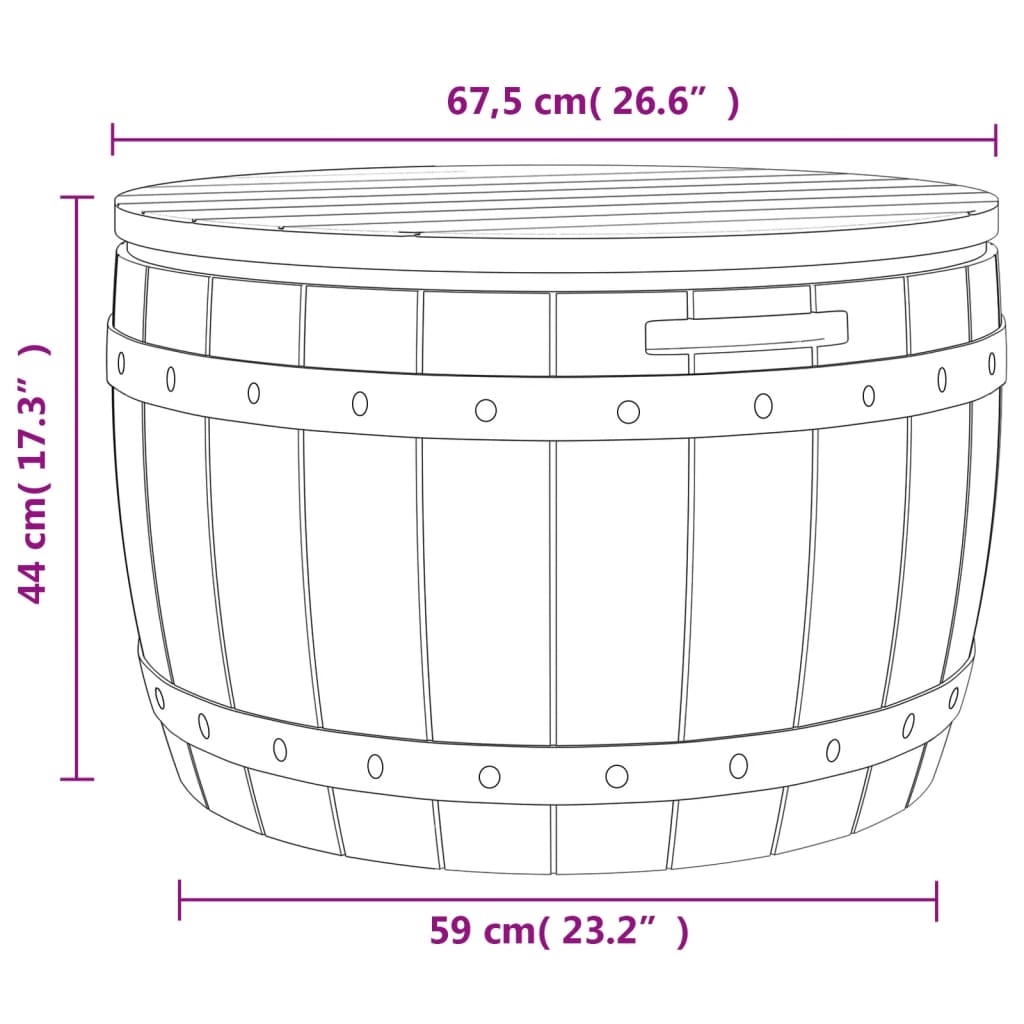 vidaXL 3-in-1 Gartenbox Schwarz Polypropylen