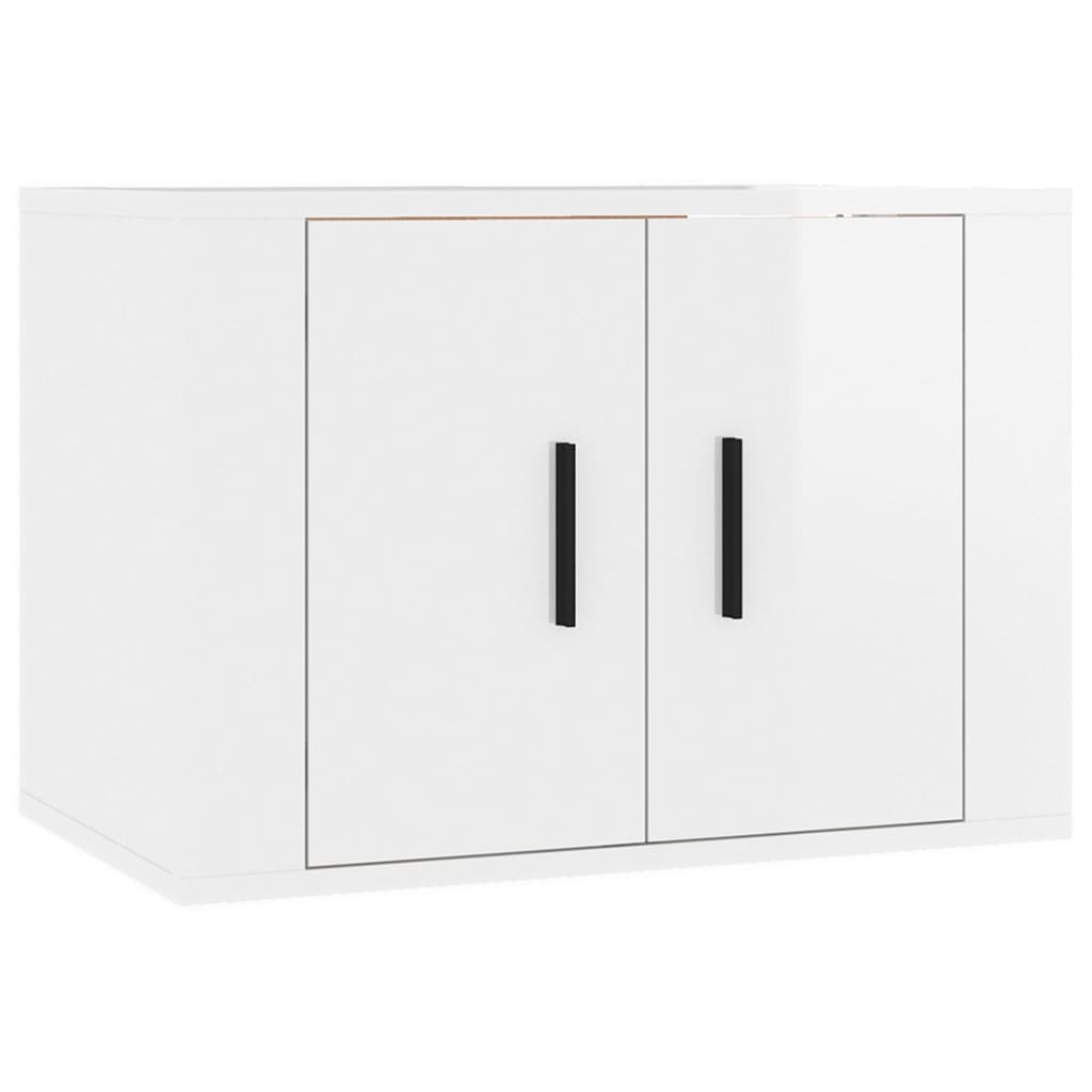 vidaXL TV-Wandschrank Hochglanz-Weiß 57x34,5x40 cm