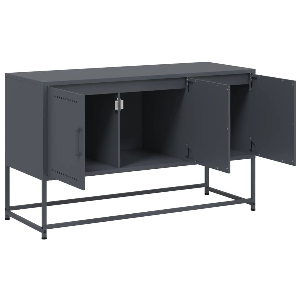 vidaXL TV-Schrank Anthrazit 100,5x39x60,5 cm Stahl