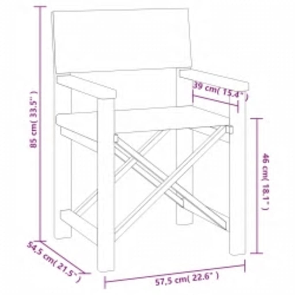 vidaXL Regiestühle 2 Stk. Massivholz Teak Grün