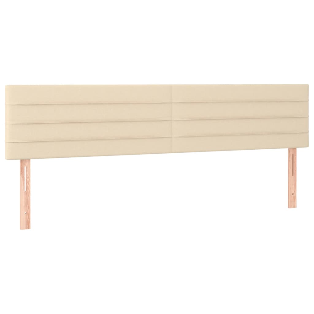 vidaXL Boxspringbett mit Matratze Creme 120x190 cm Stoff