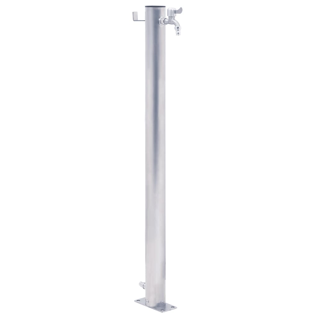 vidaXL Wassersäule für den Garten 100 cm Edelstahl Rund