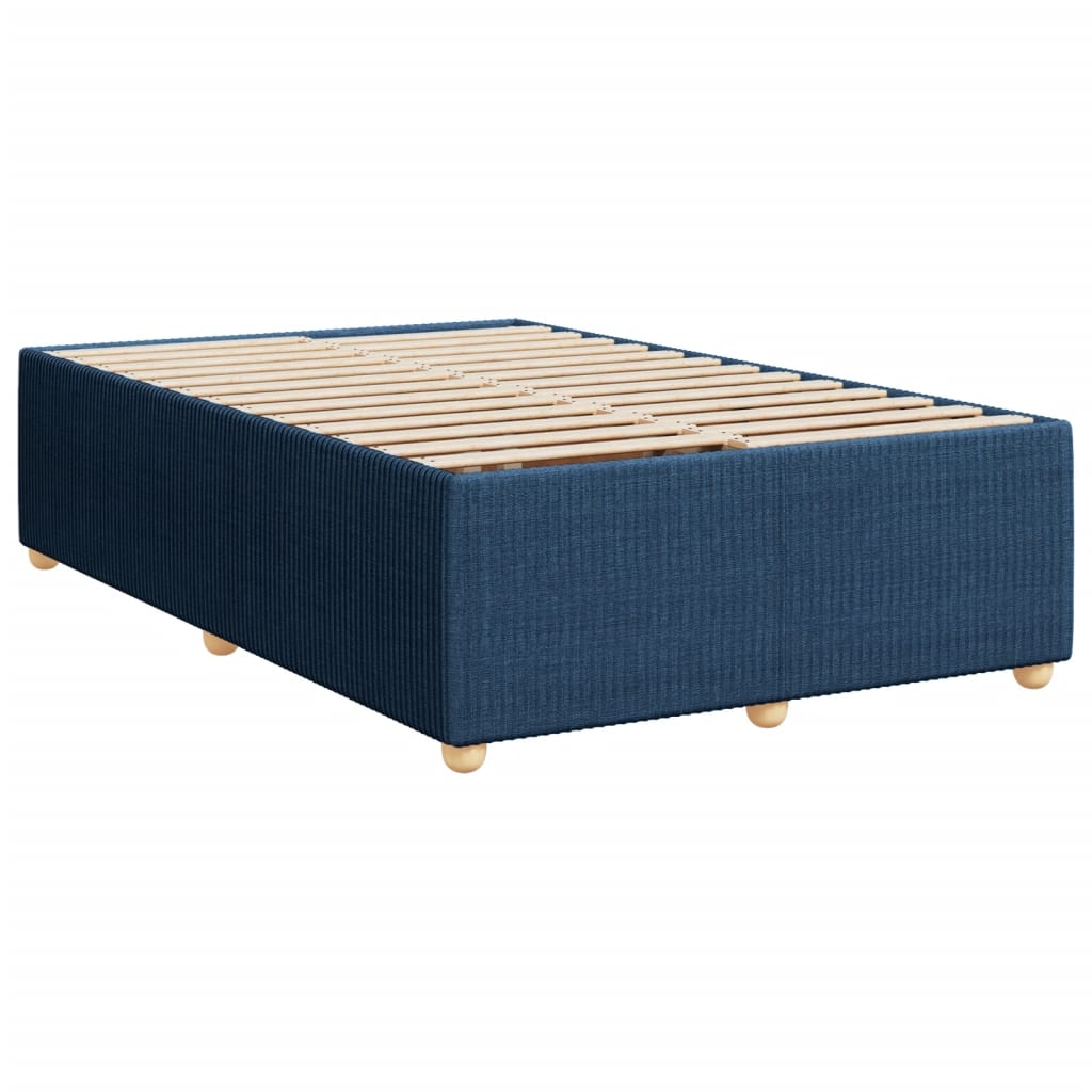 vidaXL Boxspringbett mit Matratze Blau 120x200 cm Stoff