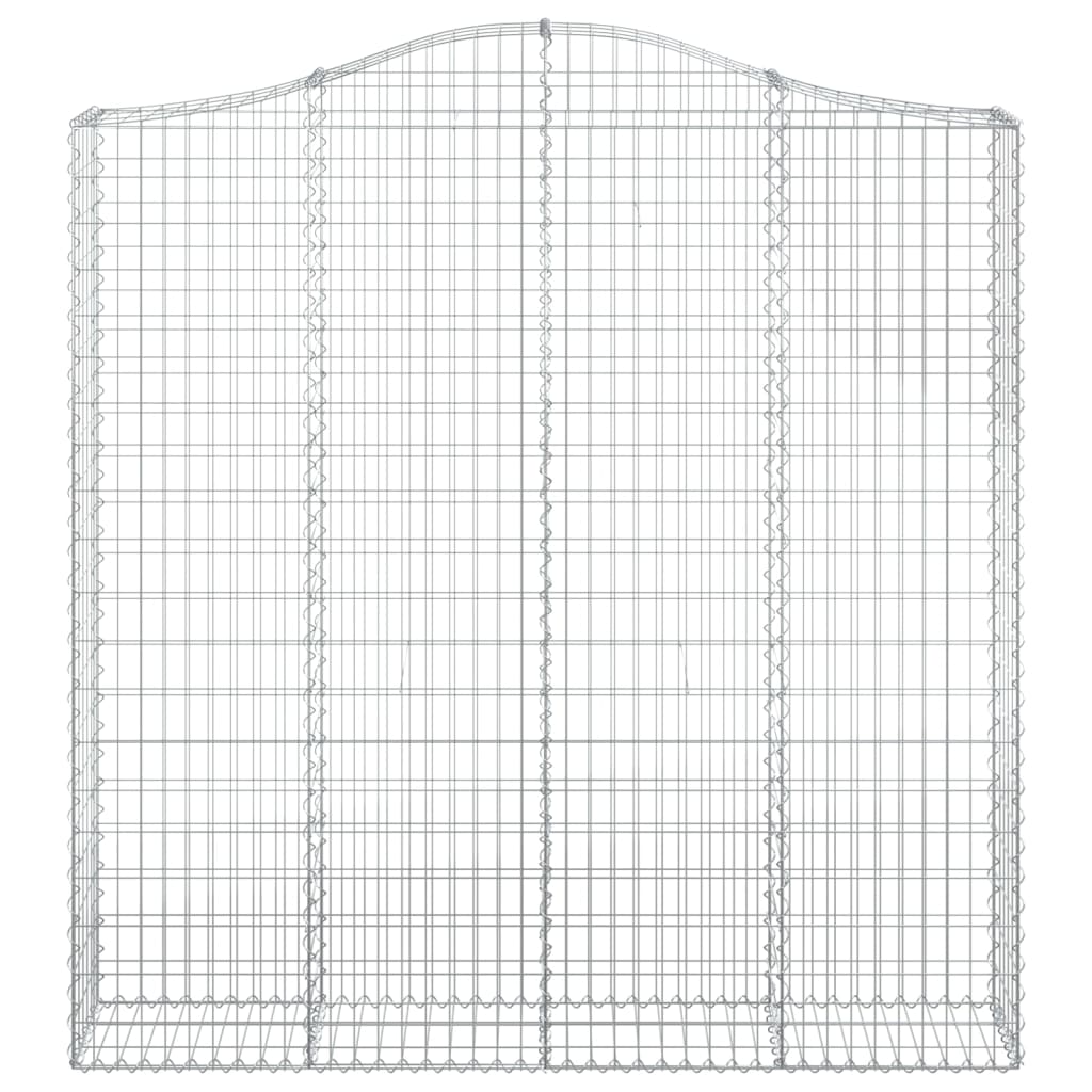 vidaXL Gabionen mit Hochbogen 9 Stk. 200x30x200/220cm Verzinktes Eisen