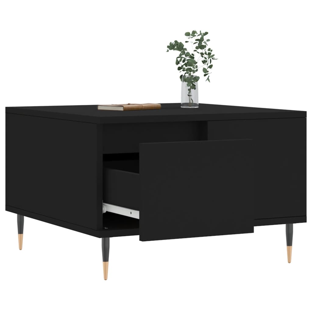 vidaXL Couchtisch Schwarz 55x55x36,5 cm Holzwerkstoff