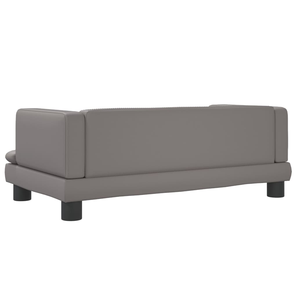 vidaXL Kindersofa Grau 80x45x30 cm Kunstleder