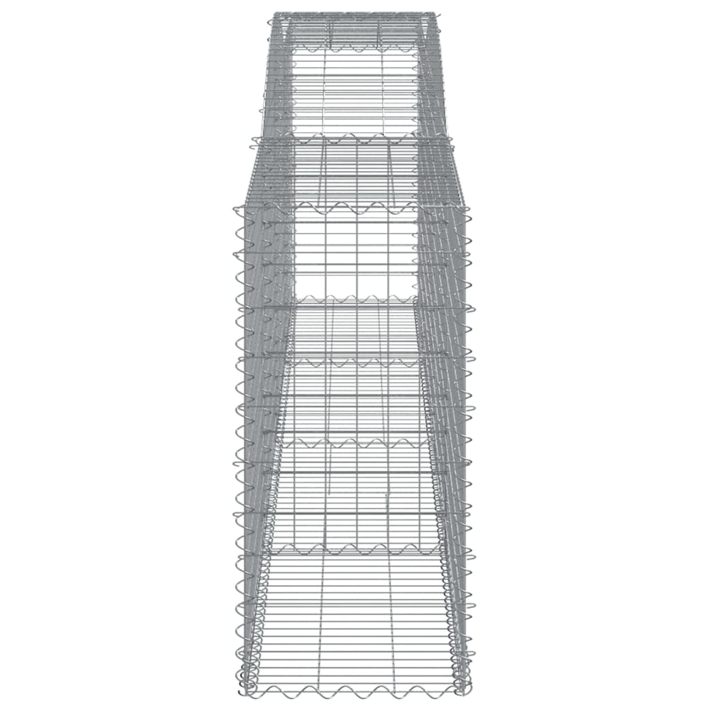 vidaXL Gabionen mit Hochbogen 3 Stk. 400x50x100/120cm Verzinktes Eisen