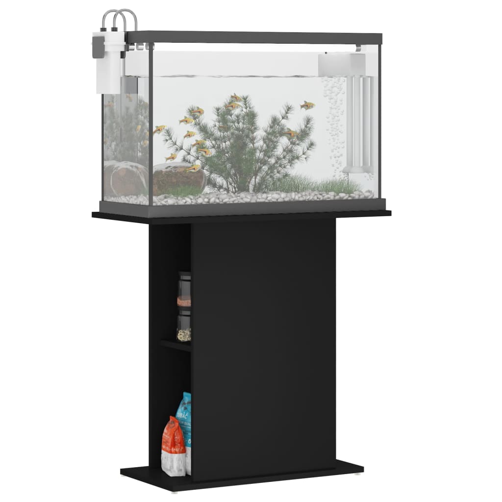 vidaXL Aquariumständer Schwarz 75x36x72,5 cm Holzwerkstoff