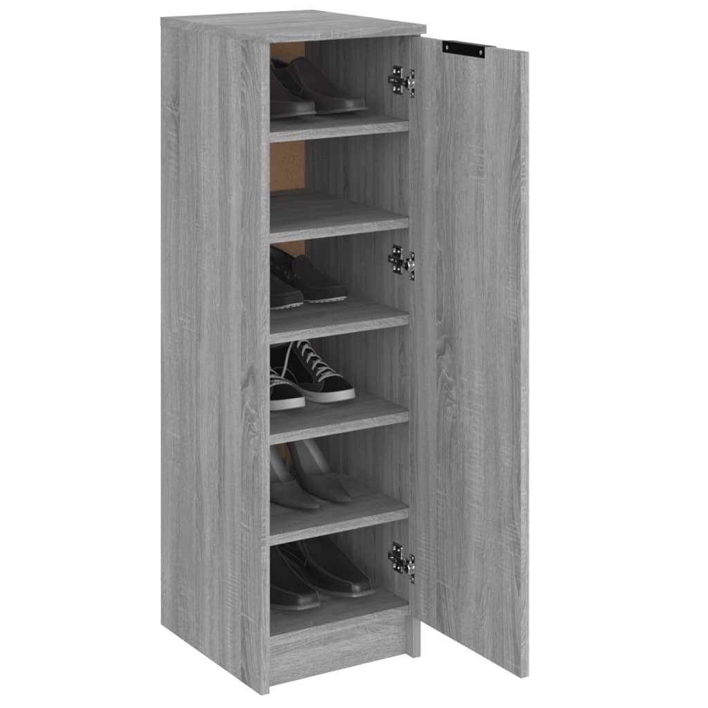 vidaXL Schuhschrank Grau Sonoma 30x35x100 cm Holzwerkstoff