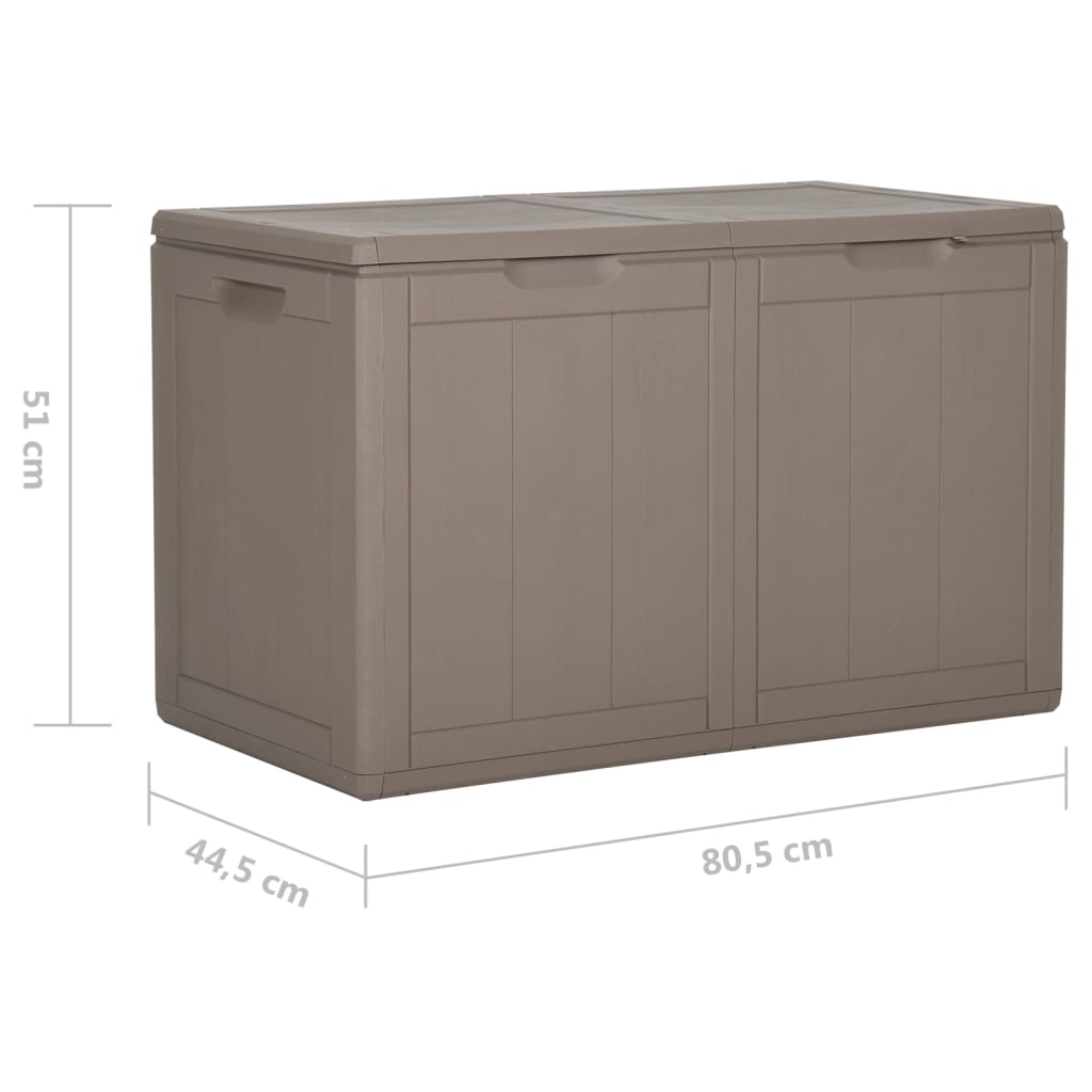 vidaXL Garten-Aufbewahrungsbox 180 L Braun PP Rattan