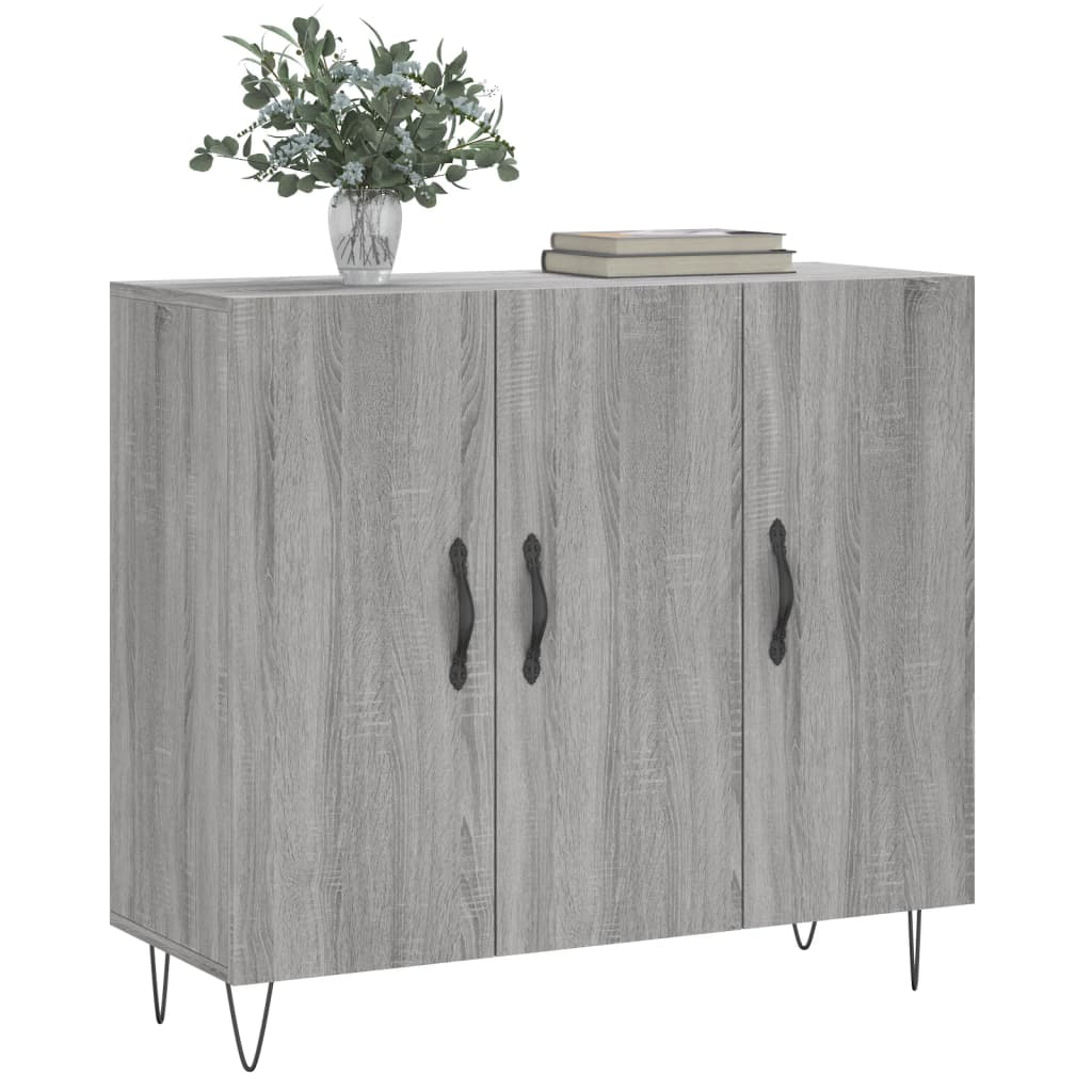 vidaXL Sideboard Grau Sonoma 90x34x80 cm Holzwerkstoff