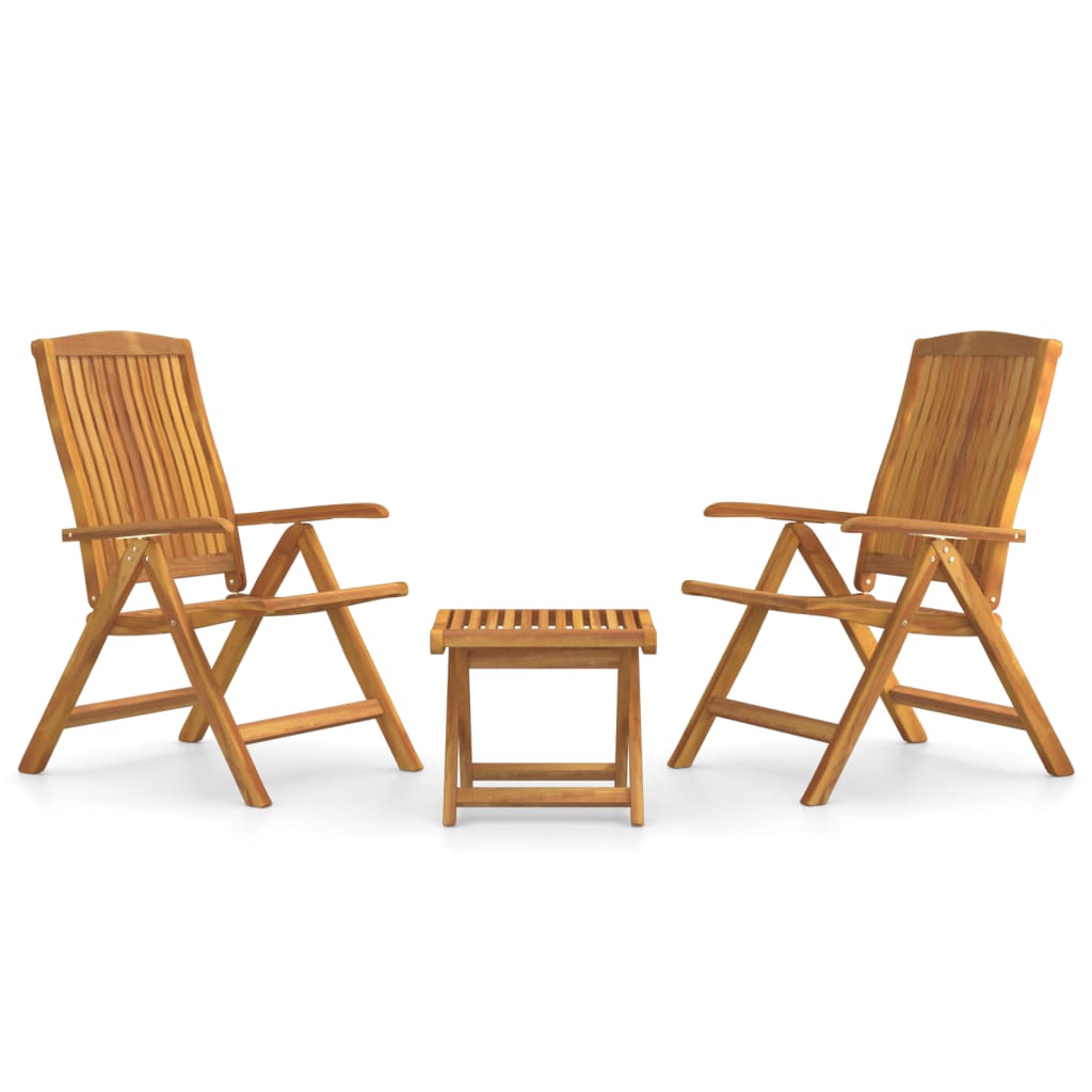 vidaXL 3-tlg. Garten-Lounge-Set Massivholz Teak