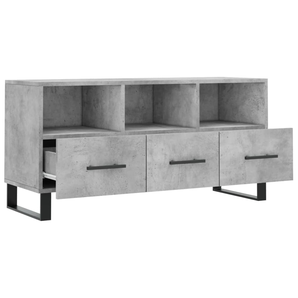 vidaXL TV-Schrank Betongrau 102x36x50 cm Holzwerkstoff