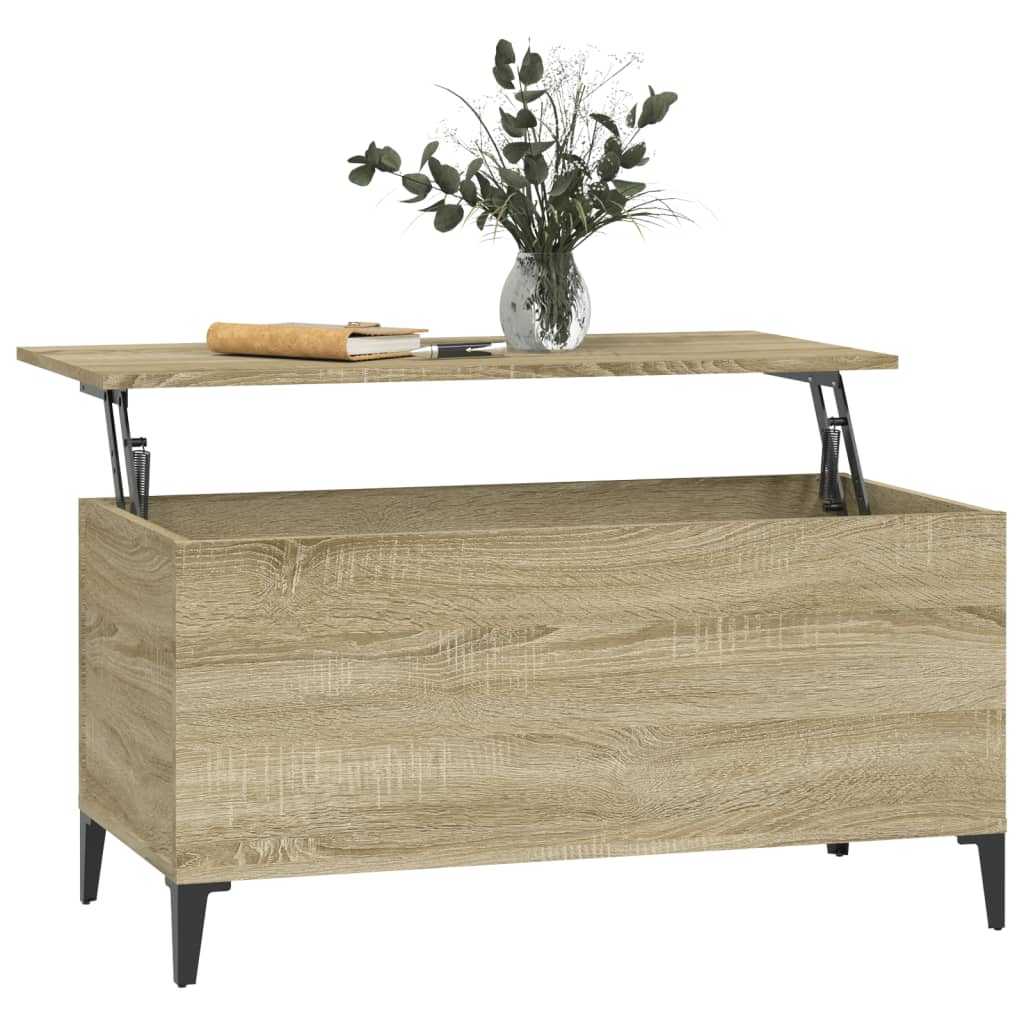 vidaXL Couchtisch Sonoma-Eiche 90x44,5x45 cm Holzwerkstoff