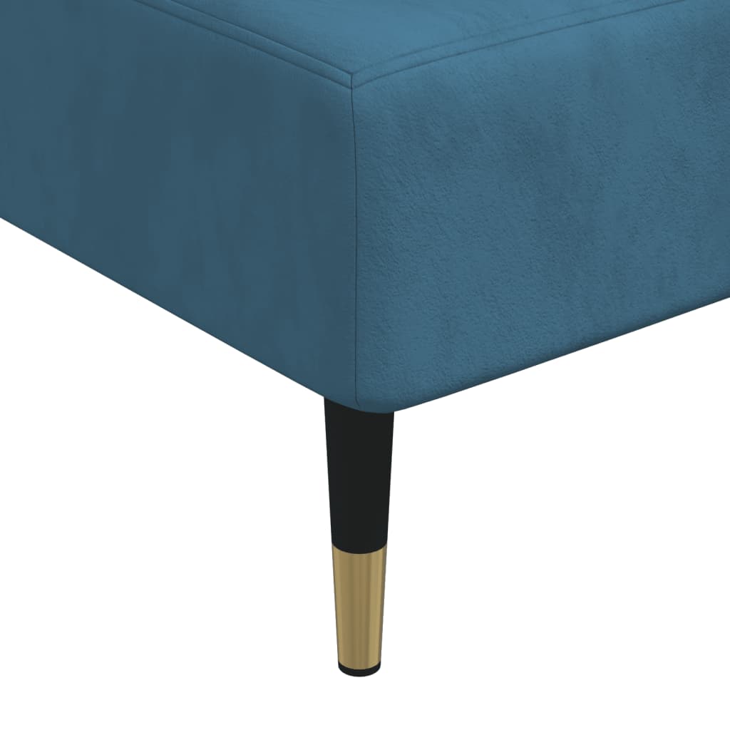 vidaXL Chaiselongue Blau Samt