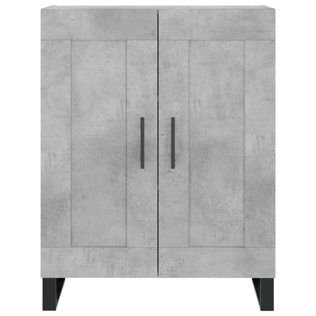 vidaXL Highboard Betongrau 69,5x34x180 cm Holzwerkstoff