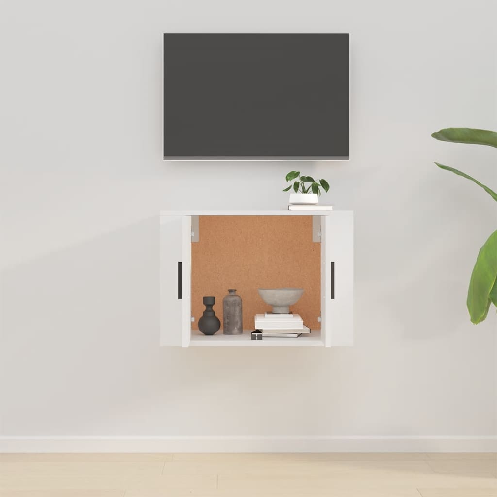 vidaXL TV-Wandschrank Weiß 57x34,5x40 cm