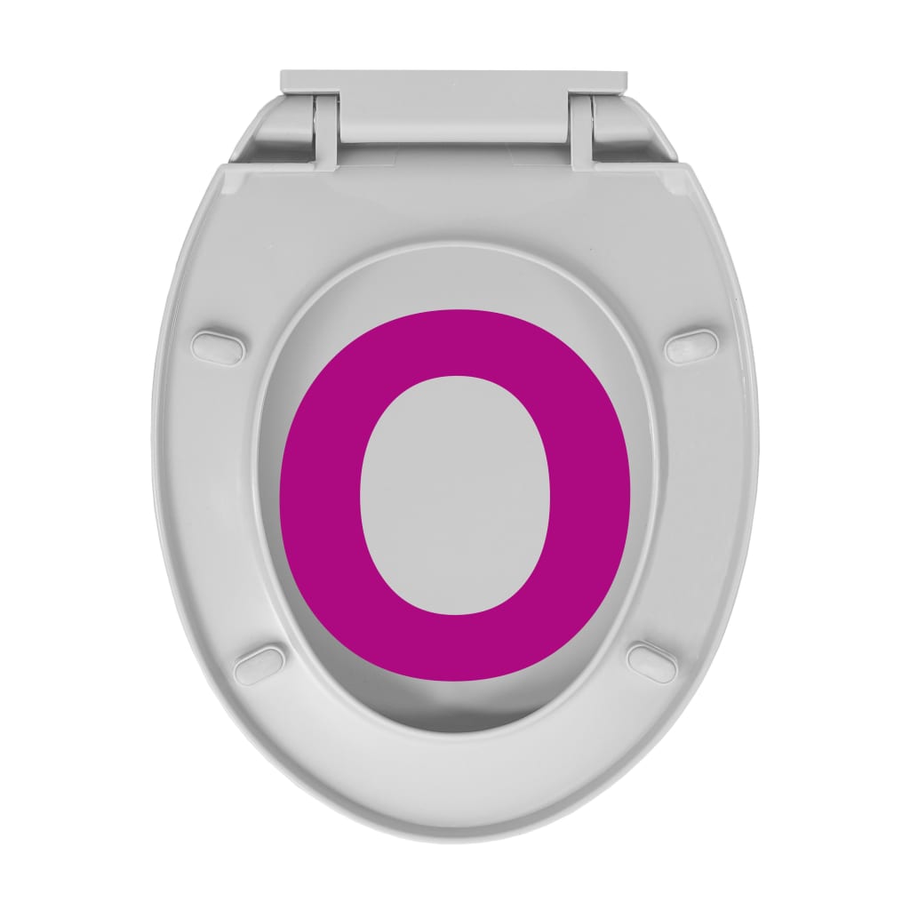 vidaXL Toilettensitz mit Absenkautomatik Quick-Release Hellgrau Oval