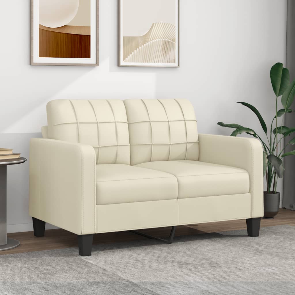 vidaXL B-Ware 2-Sitzer-Sofa Creme 120 cm Kunstleder