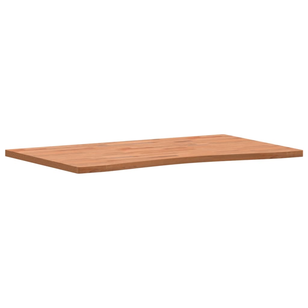 vidaXL Schreibtischplatte 100x(55-60)x2,5 cm Massivholz Buche