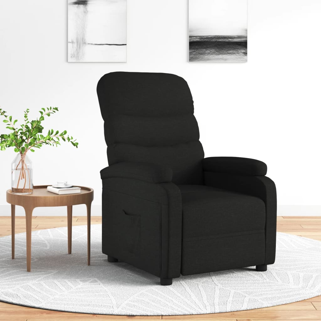 vidaXL Relaxsessel Schwarz Stoff