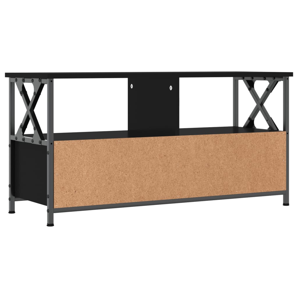 vidaXL TV-Schrank Schwarz 90x33x45 cm Holzwerkstoff & Eisen