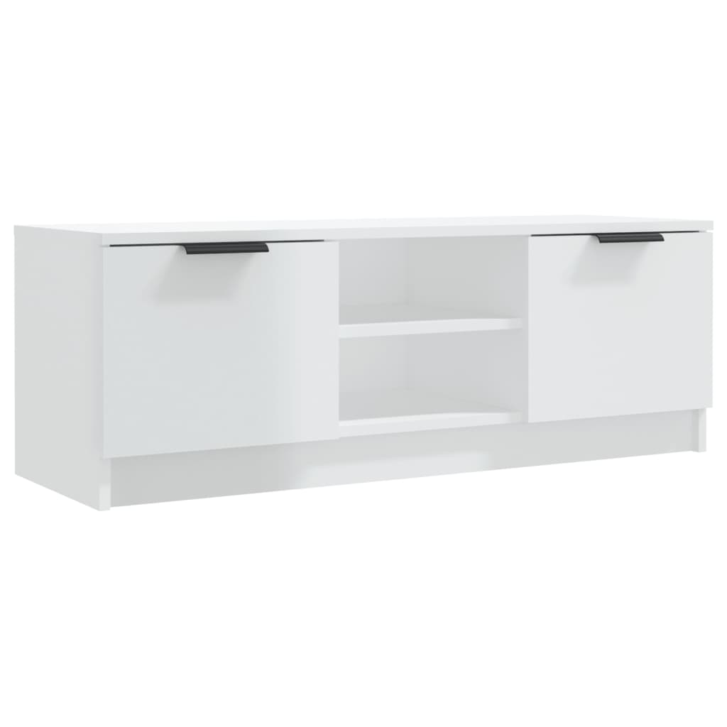 vidaXL TV-Schrank Hochglanz-Weiß 102x35x36,5 cm Holzwerkstoff