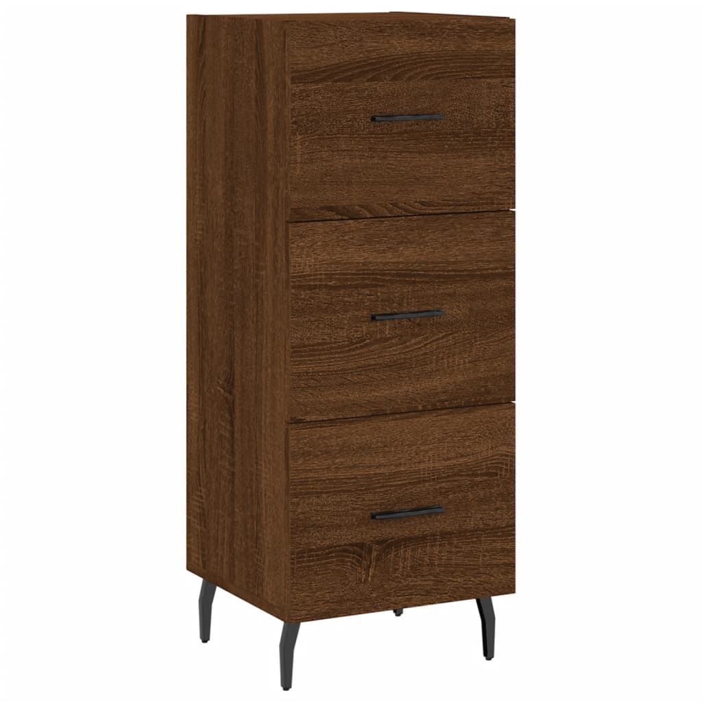 vidaXL Highboard Braun Eichen-Optik 34,5x34x180 cm Holzwerkstoff