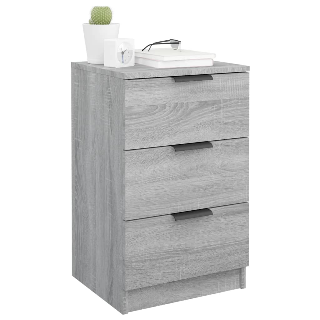 vidaXL Nachttische 2 Stk. Grau Sonoma 40x36x65 cm