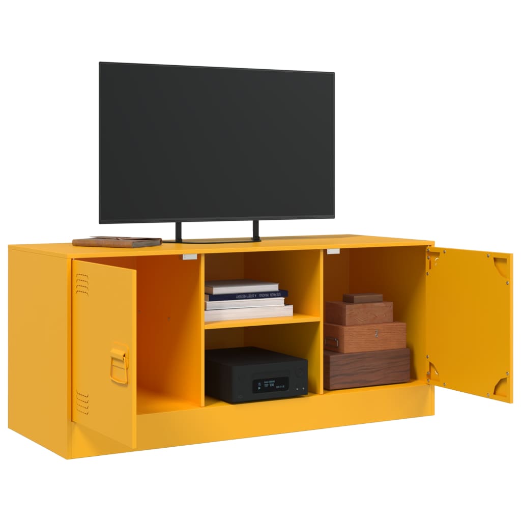 vidaXL TV-Schrank Senfgelb 99x39x44 cm Stahl