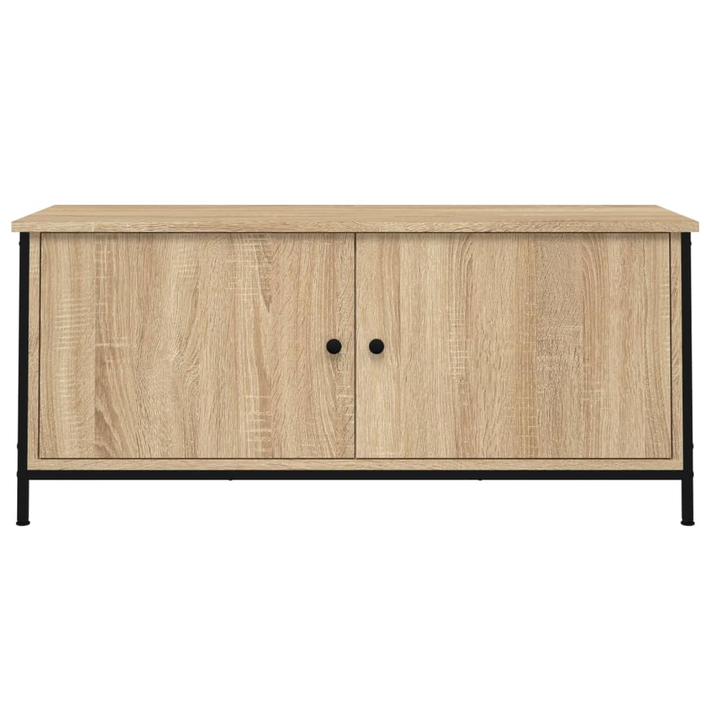 vidaXL TV-Schrank mit Türen Sonoma-Eiche 102x35x45 cm Holzwerkstoff