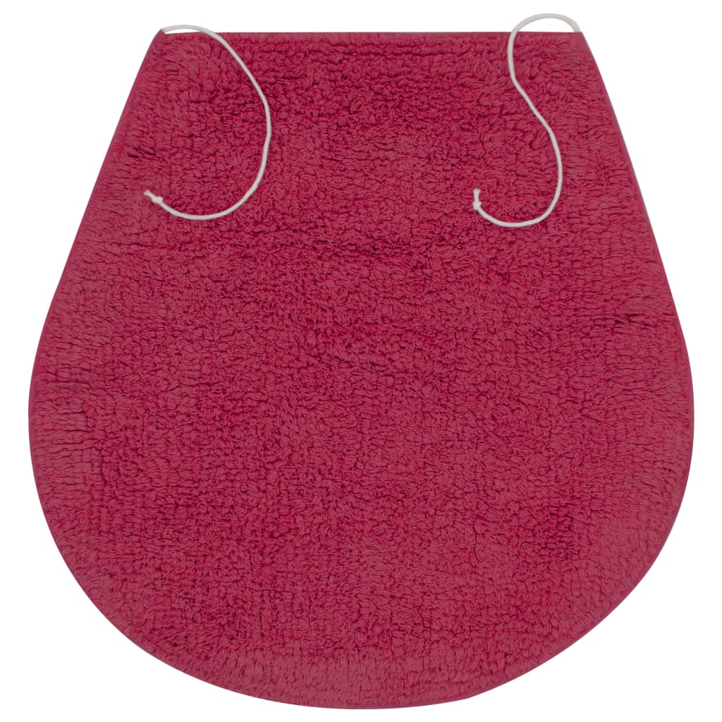 vidaXL Badematten-Set 3-tlg. Stoff Fuchsia