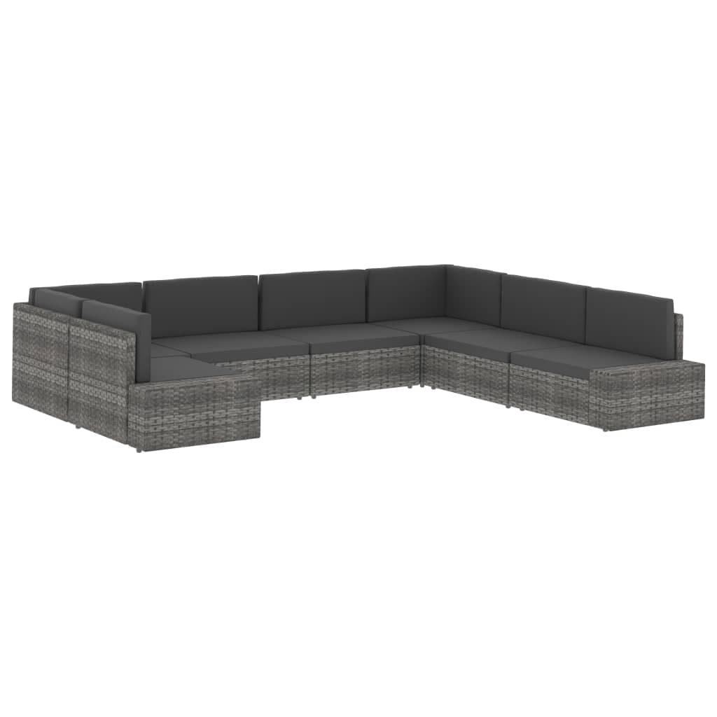 vidaXL Modulares Mittelsofa Poly Rattan Braun