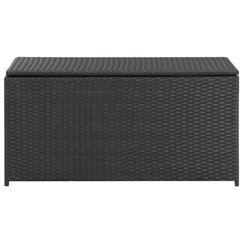 vidaXL Gartenbox Poly Rattan 100x50x50 cm Schwarz