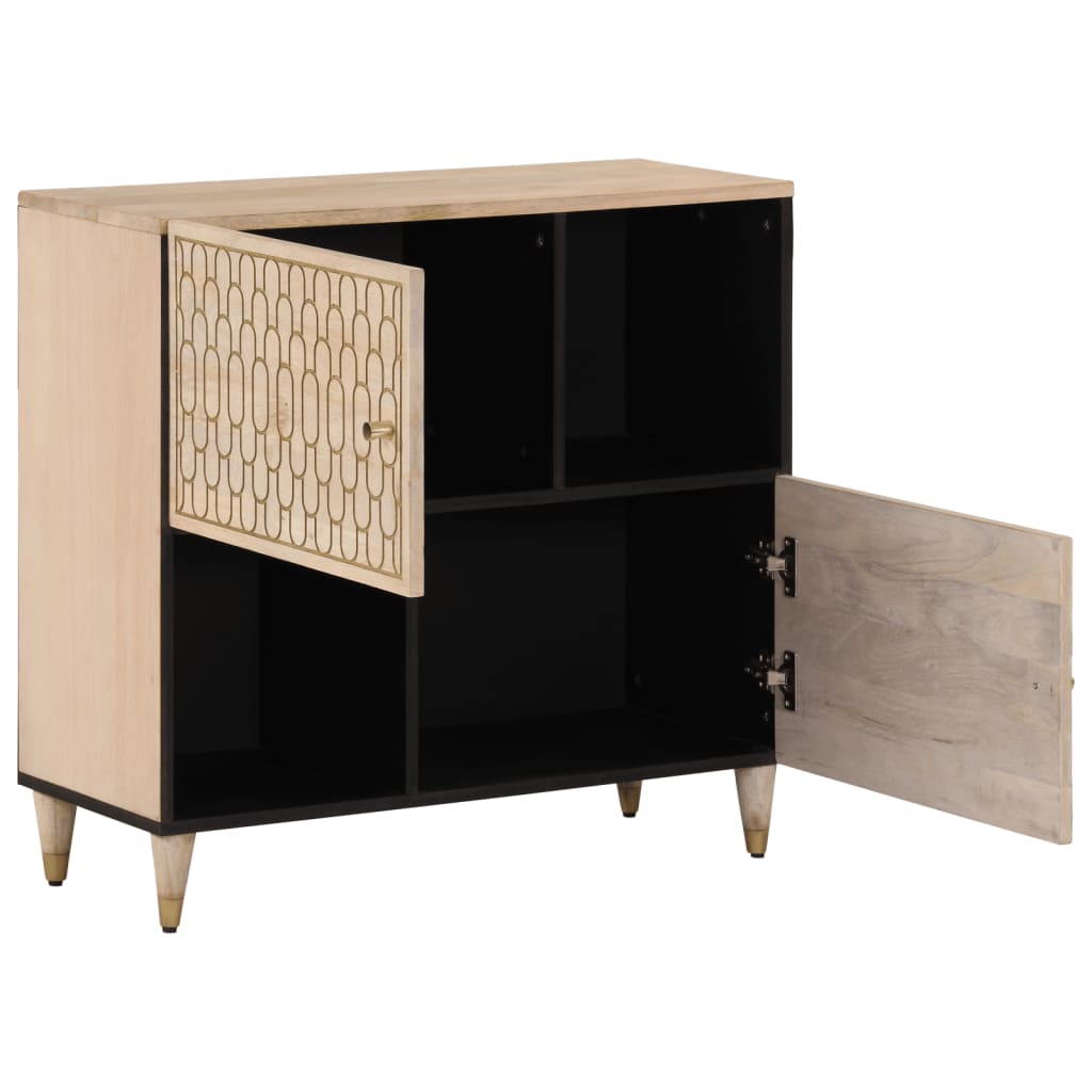 vidaXL Beistellschrank 80x33x75 cm Massivholz Mango