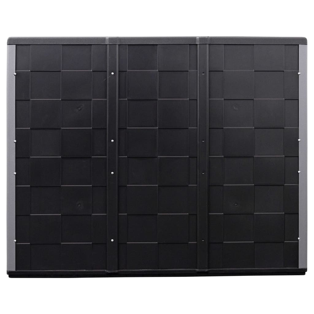 vidaXL Gartenschrank Grau und Schwarz 102x37x84 cm PP