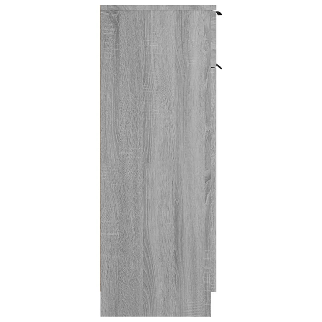 vidaXL Badschrank Grau Sonoma 32x34x90 cm Holzwerkstoff