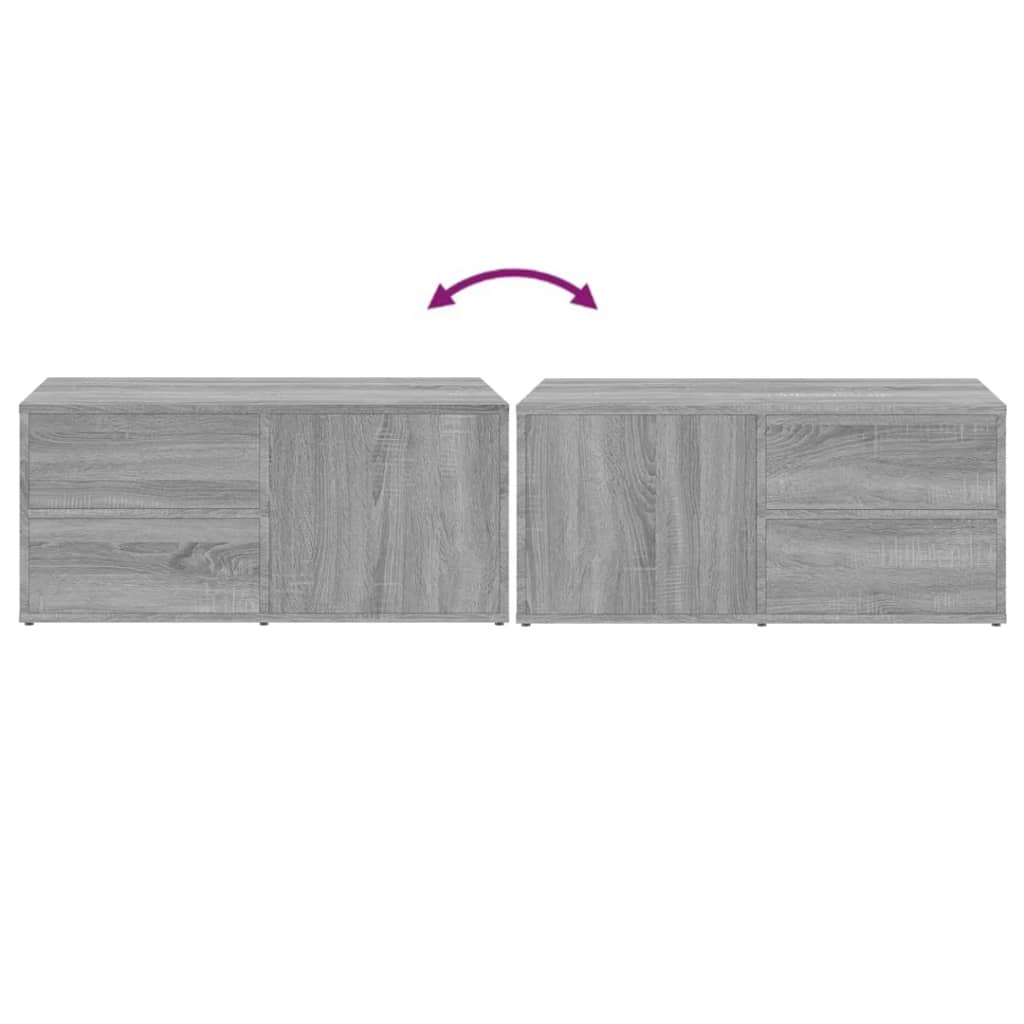 vidaXL TV-Schrank Grau Sonoma 80x34x36 cm Holzwerkstoff