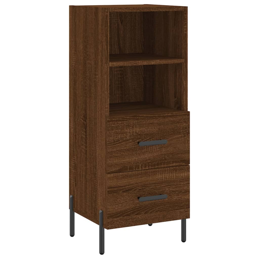 vidaXL Sideboard Braun Eichen-Optik 34,5x34x90 cm Holzwerkstoff