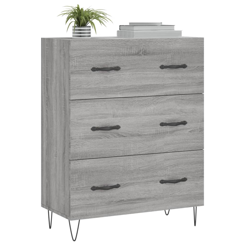 vidaXL Sideboard Grau Sonoma 69,5x34x90 cm Holzwerkstoff