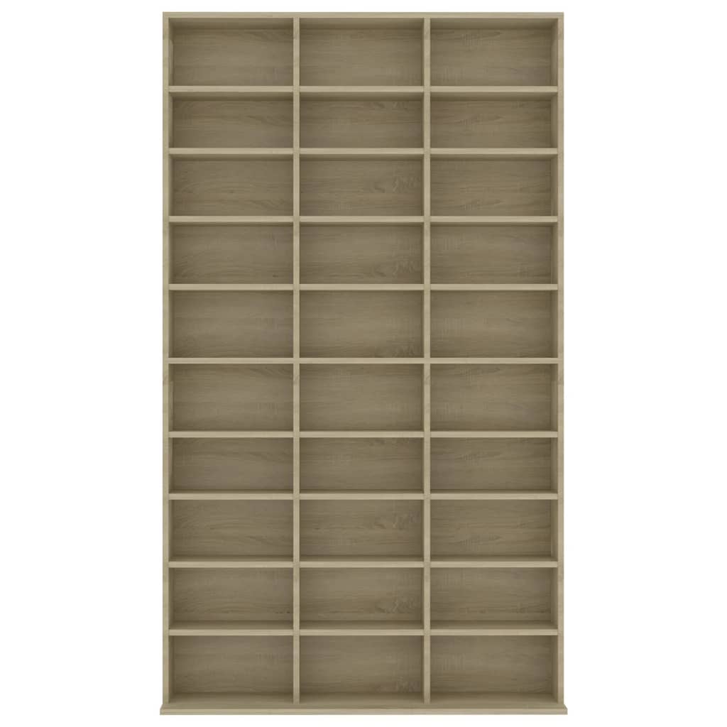 vidaXL CD-Schrank Sonoma-Eiche 102x16x177,5 cm Holzwerkstoff