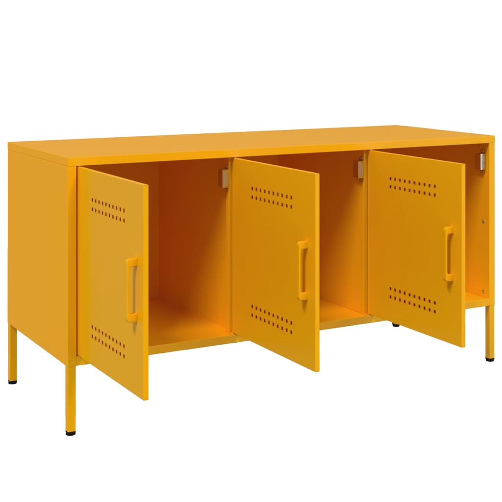 vidaXL TV-Schrank Senfgelb 100,5x39x50,5 cm Stahl