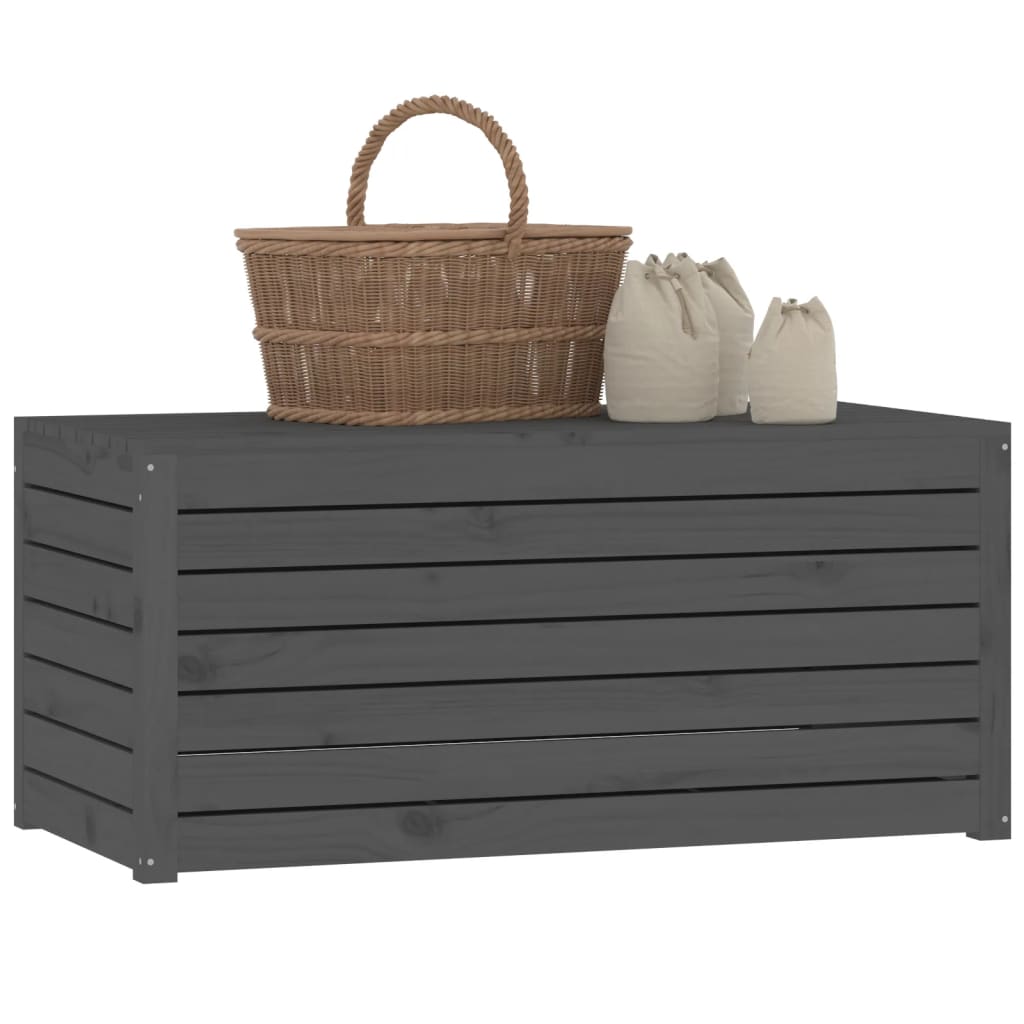 vidaXL Gartenbox Grau 101x50,5x46,5 cm Massivholz Kiefer